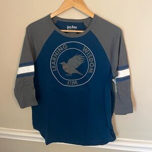 Harry Potter Ravenclaw Raglan 3:4 Sleeve Shirt - size L